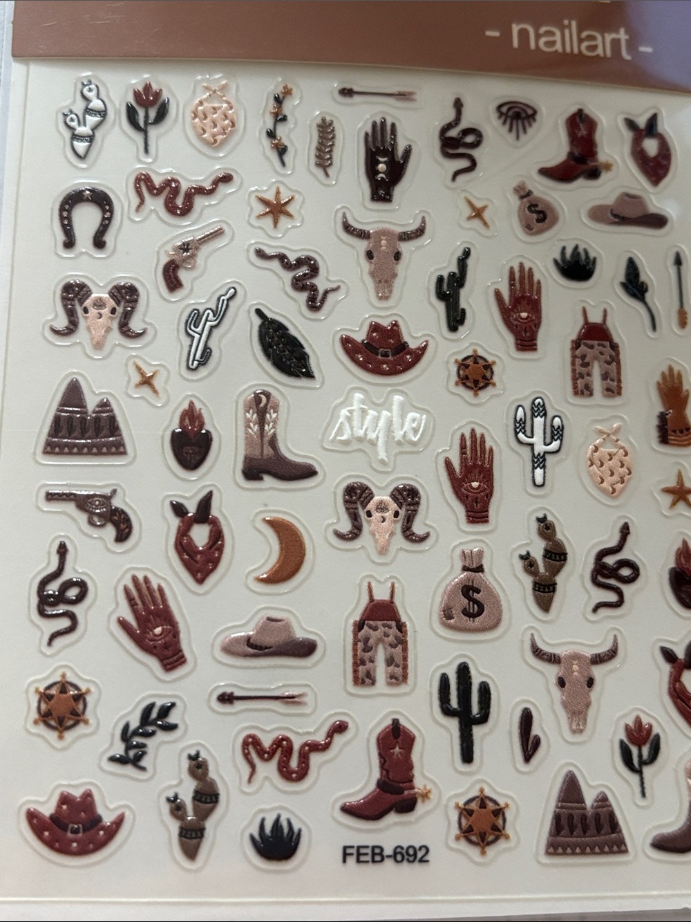 Western Nail Art Stickers – Cowgirl look Accents